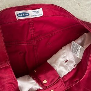 Old Navy Red Rockstar Super Skinny High Rise Jeans